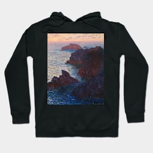 Rocks at Belle lle Port Domois by Claude Monet Hoodie